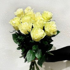 11 белых роз (50 см)